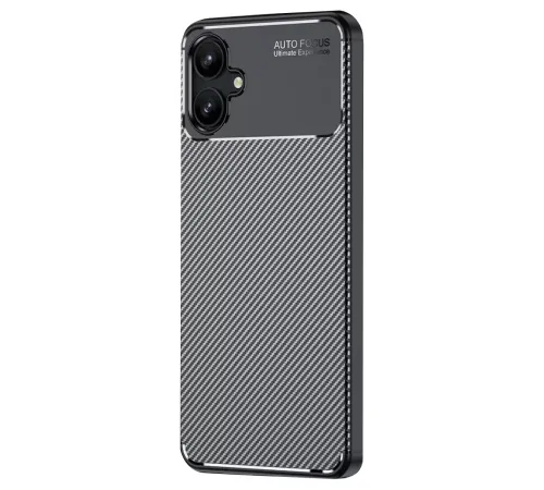 Samsung Galaxy A06 Kılıf Auto Focus Karbon Kapak - Siyah