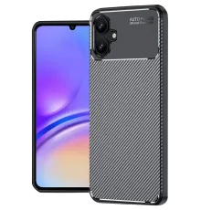 Samsung Galaxy A06 Kılıf Auto Focus Karbon Kapak - Siyah