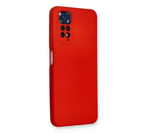 Xiaomi Redmi Note 11 Kılıf Nano içi Kadife Silikon - Kırmızı