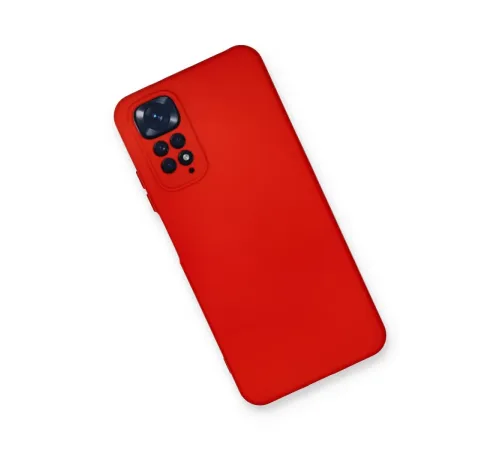Xiaomi Redmi Note 11 Kılıf Nano içi Kadife Silikon - Kırmızı