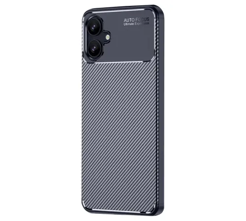 Samsung Galaxy A06 Kılıf Auto Focus Karbon Kapak - Lacivert
