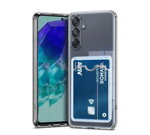 Samsung Galaxy A56 Kılıf Kart Şeffaf Silikon - Şeffaf