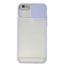 Apple iPhone 6 Kılıf Palm Buzlu Kamera Sürgülü Silikon - Lila