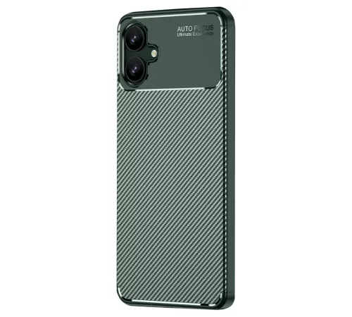 Samsung Galaxy A06 Kılıf Auto Focus Karbon Kapak - Koyu Yeşil