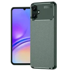 Samsung Galaxy A06 Kılıf Auto Focus Karbon Kapak - Koyu Yeşil