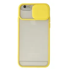 Apple iPhone 6 Kılıf Palm Buzlu Kamera Sürgülü Silikon - Sarı