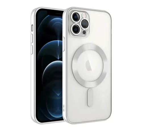 Apple iPhone 14 Pro Max Kılıf Kross Magneticsafe Kapak - Gümüş