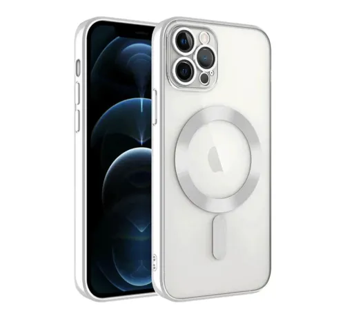 Apple iPhone 14 Pro Max Kılıf Kross Magneticsafe Kapak - Gümüş