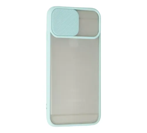Apple iPhone 6 Kılıf Palm Buzlu Kamera Sürgülü Silikon - Turkuaz