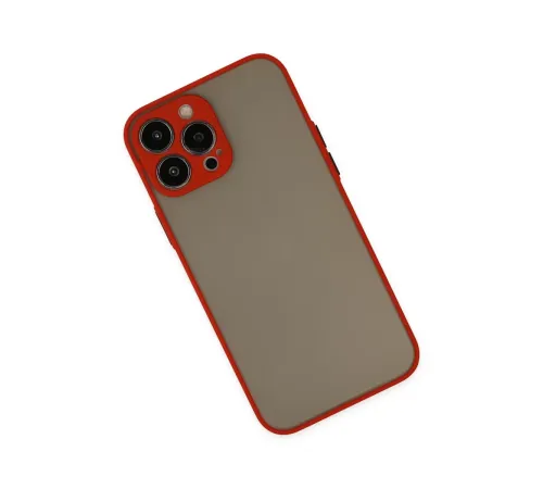 Apple iPhone 15 Pro Kılıf Montreal Silikon Kapak - Kırmızı