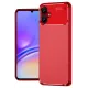 Samsung Galaxy A06 Kılıf Auto Focus Karbon Kapak - Kırmızı