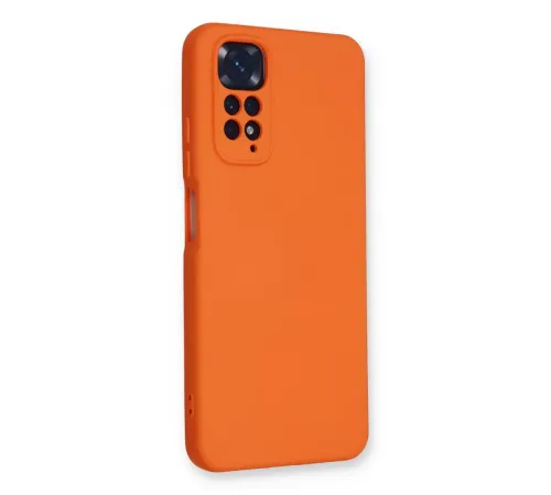 Xiaomi Redmi Note 11 Kılıf Nano içi Kadife Silikon - Turuncu