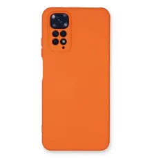 Xiaomi Redmi Note 11 Kılıf Nano içi Kadife Silikon - Turuncu