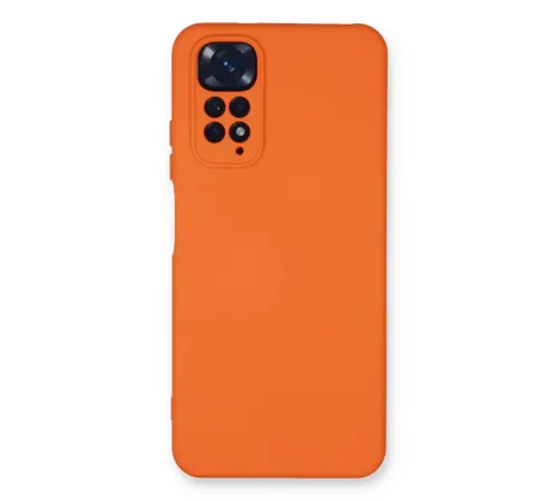 Xiaomi Redmi Note 11 Kılıf Nano içi Kadife Silikon - Turuncu