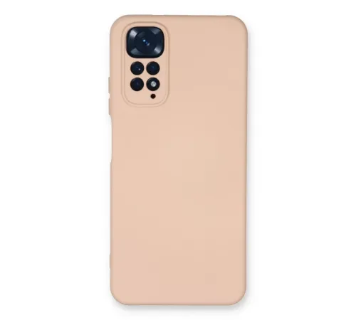 Xiaomi Redmi Note 11 Kılıf Nano içi Kadife Silikon - Pudra