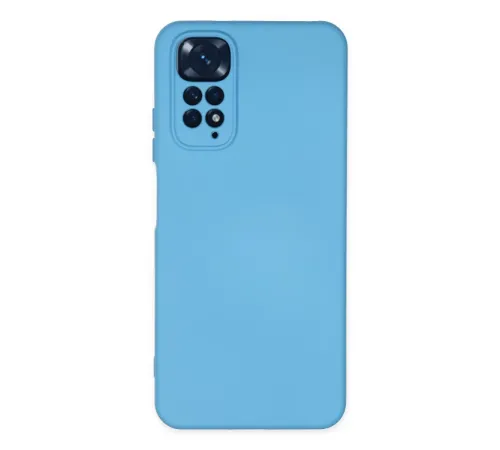 Xiaomi Redmi Note 11 Kılıf Nano içi Kadife Silikon - Mavi