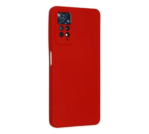 Xiaomi Redmi Note 11 Pro Kılıf Nano içi Kadife Silikon - Kırmızı