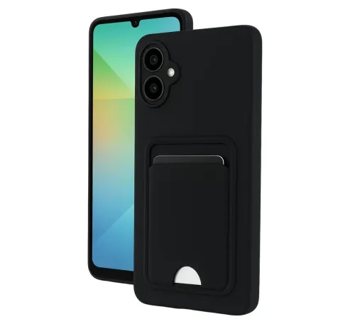 Samsung Galaxy A06 Kılıf Kelvin Kartvizitli Silikon - Siyah