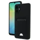Samsung Galaxy A06 Kılıf Kelvin Kartvizitli Silikon - Siyah