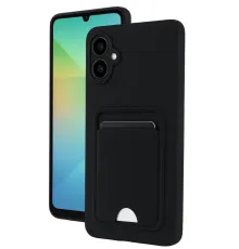 Samsung Galaxy A06 Kılıf Kelvin Kartvizitli Silikon - Siyah