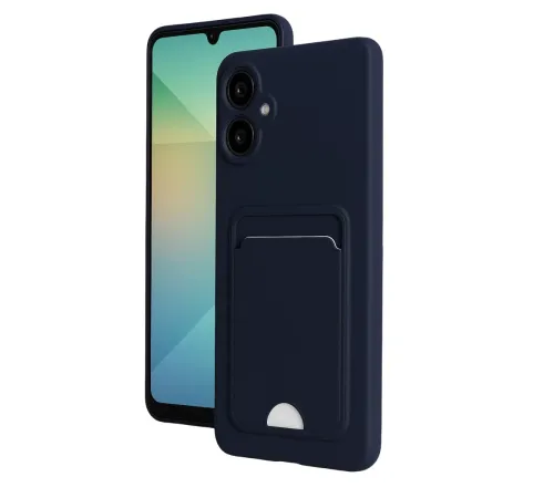 Samsung Galaxy A06 Kılıf Kelvin Kartvizitli Silikon - Lacivert