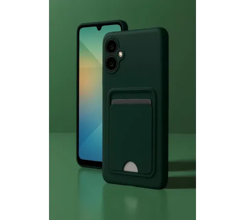 Samsung Galaxy A06 Kılıf Kelvin Kartvizitli Silikon - Kırmızı