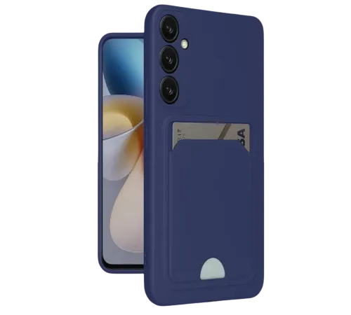 Samsung Galaxy A16 5G Kılıf Kelvin Kartvizitli Silikon - Lacivert