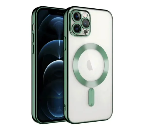Apple iPhone 14 Pro Max Kılıf Kross Magneticsafe Kapak - Koyu Yeşil