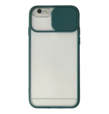 Apple iPhone 6 Plus Kılıf Palm Buzlu Kamera Sürgülü Silikon - Yeşil