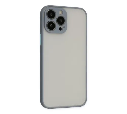 Apple iPhone 15 Pro Kılıf Montreal Silikon Kapak - Gri