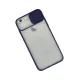 Apple iPhone 6 Plus Kılıf Palm Buzlu Kamera Sürgülü Silikon - Lacivert