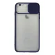 Apple iPhone 6 Plus Kılıf Palm Buzlu Kamera Sürgülü Silikon - Lacivert
