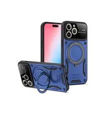 Apple iPhone 15 Pro Joy Lens Standlı Kapak - Lacivert