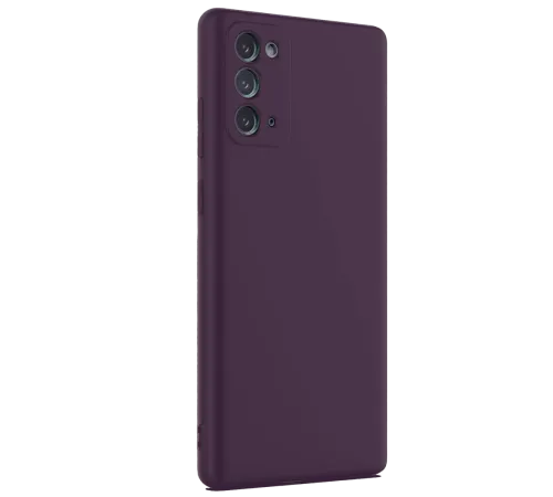 Samsung Galaxy Note 20 Kılıf First Silikon - Mürdüm