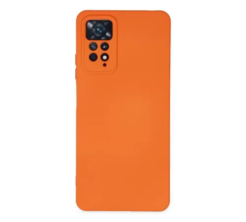 Xiaomi Redmi Note 11 Pro Kılıf Nano içi Kadife Silikon - Turuncu