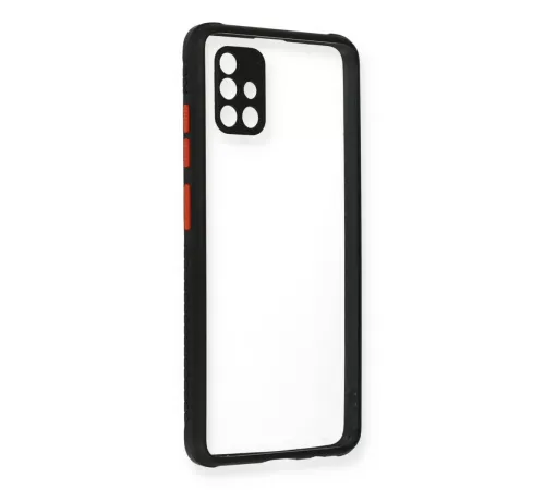 Samsung Galaxy A71 Kılıf Miami Şeffaf Silikon - Siyah