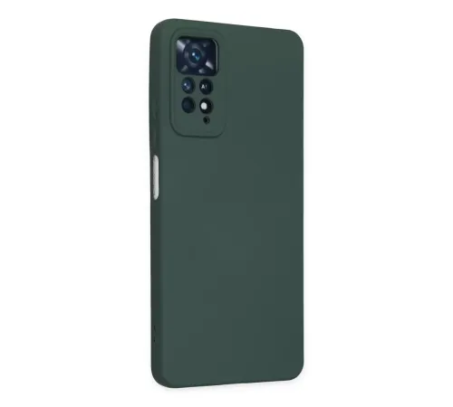 Xiaomi Redmi Note 11 Pro Kılıf Nano içi Kadife Silikon - Koyu Yeşil