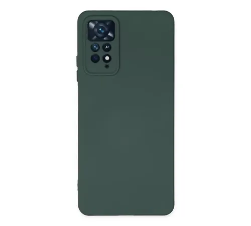 Xiaomi Redmi Note 11 Pro Kılıf Nano içi Kadife Silikon - Koyu Yeşil