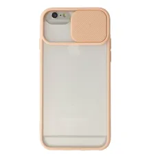Apple iPhone 6 Plus Kılıf Palm Buzlu Kamera Sürgülü Silikon - Pembe