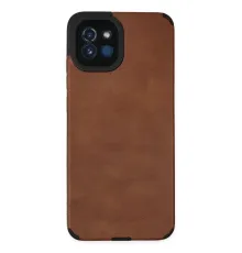 Samsung Galaxy A03 Kılıf Loop Deri Silikon - Kahverengi