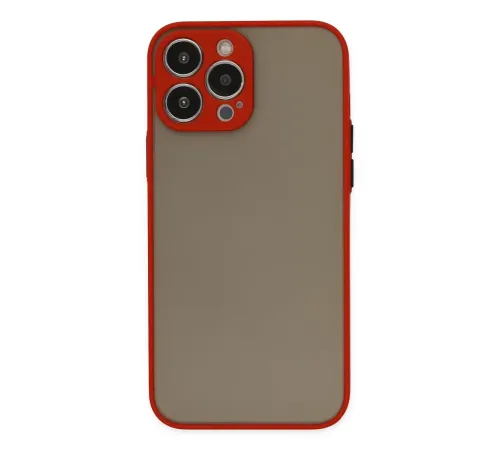Apple iPhone 15 Pro Max Kılıf Montreal Silikon Kapak - Kırmızı