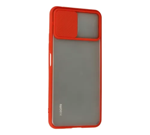 Xiaomi Mİ 11 Lite Kılıf Palm Buzlu Kamera Sürgülü Silikon - Kırmızı