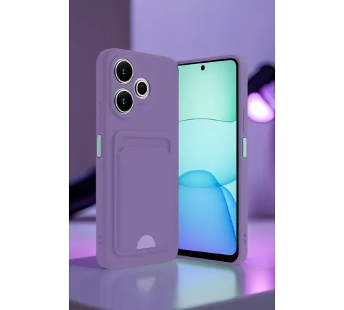 Xiaomi Redmi 13 4G Kılıf Kelvin Kartvizitli Silikon - Açık Yeşil