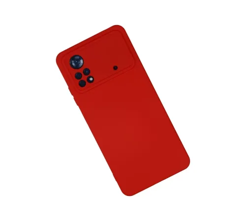 Xiaomi Poco X4 Pro 5G Kılıf Nano içi Kadife Silikon - Kırmızı