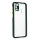 Samsung Galaxy M31 Kılıf Miami Şeffaf Silikon - Koyu Yeşil