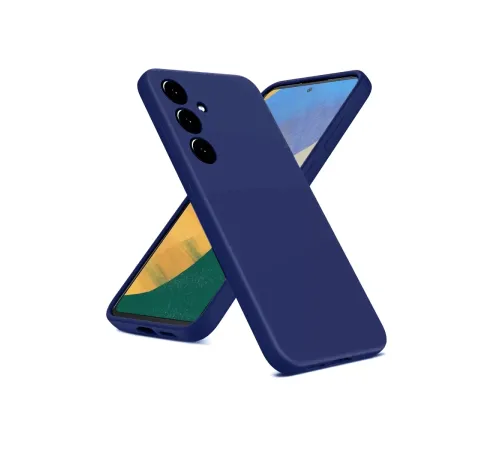 Samsung Galaxy A36 Kılıf Nano içi Kadife Silikon - Lacivert