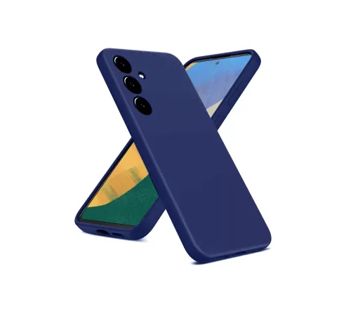 Samsung Galaxy A36 Kılıf Nano içi Kadife Silikon - Lacivert