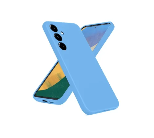 Samsung Galaxy A36 Kılıf Nano içi Kadife Silikon - Mavi