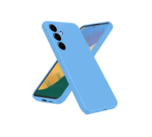 Samsung Galaxy A36 Kılıf Nano içi Kadife Silikon - Mavi