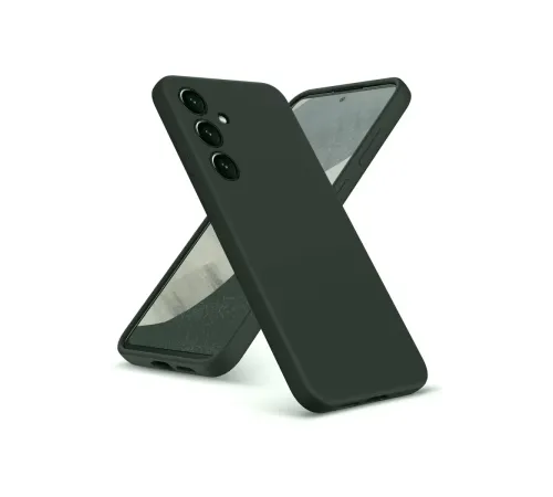 Samsung Galaxy A36 Kılıf Nano içi Kadife Silikon - Koyu Yeşil